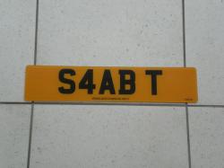 Number Plate - S4AB T